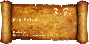 Kis Frida névjegykártya