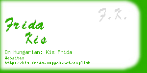 frida kis business card